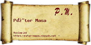 Péter Masa névjegykártya