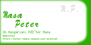 masa peter business card